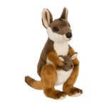 pluszowa mama kangurzyca i maleństwo 19cm - WWF Plush - kangur