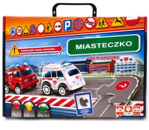 MIASTECZKO - GRA O RUCHU DROGOWYM + 4 AUTKA