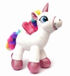 duży tęczowy jednorożec 34cm