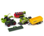 Mała farma - traktor kombajn, wał uprawny, prasozwijarka