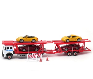 Samochód ciężarowy MAN laweta + 4 resoraki 1:60 B