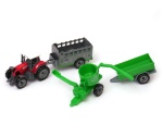 Mała Farma zestaw traktor 3 przyczepy