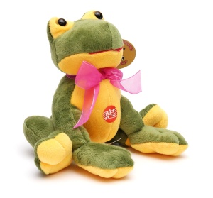 maskotka żabka Amelcia z dźwiękami 22cm