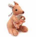 pluszowa mama kangurzyca i maleństwo 25cm - kangur
