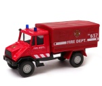Mercedes-Benz Unimog straż pożarna transport 1:43 model WELLY