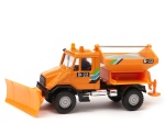 Mercedes-Benz Unimog piaskarka 1:43 model WELLY