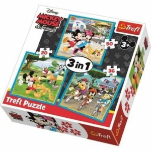 Trefl puzzle 3w1Myszka Miki  20 36 i 50 elementów