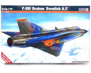 model do sklejania samolot F-35 J Draken Swedish AF 1:72