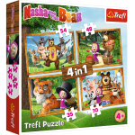 Trefl puzzle 4w1 Masza i Niedźwiedź