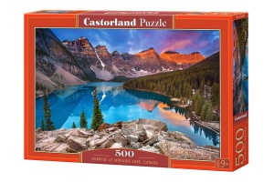 Castorland puzzle 500 el Wschód słońca Jezioro Moraine Canada 