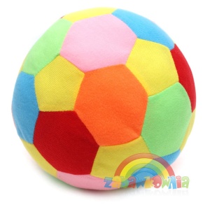 Dromader miękka piłka materiałowa z dzwoneczkami 17cm