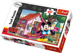Trefl puzzle 60 elementów Myszka Miki i Minnie Całusy w ogrodzie 17285
