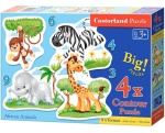 Castorland puzzle Baby 4w1 - Afrykańskie zwierzęta