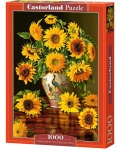 Castorland puzzle 1000 elementów - Słoneczniki w pawiej wazie