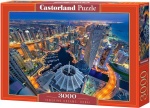 Puzzle 3000 Castorland - Dubaj nocą - wieżowce
