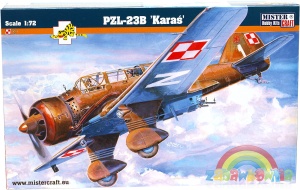 model do sklejania PZL-23B Karaś 1:72