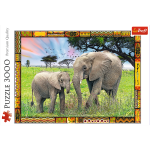 33067 słonie savanna Afryka - Trfel puzzle 3000
