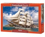 Castorland puzzle 500 el Żaglowiec opuszczający Harbour