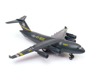 metalowy samolot wojskowy Hercules z dźwiękiem i światłami