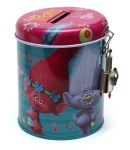 Metalowa skarbonka z kluczykiem Trolle - Trolls