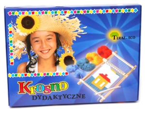 Krosno dla dzieci - drewniany warsztat tkacki 30cm