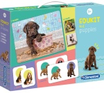 Edukit 4w1 Pieski i psiaki puzzle domino memory i układanka