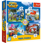Trefl puzzle 4w1 Super Wings 35 48 54  i 70 elementów
