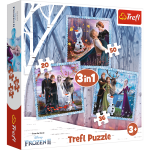 Trefl puzzle 3w1 Kraina Lodu  20 36 i 50 elementów 34853