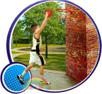 Metalowa obręcz z siatką do koszykówki  50cm