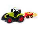 Traktor światło dźwięk + zgrabiarka karuzelowa