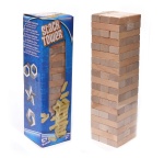 Drewniana wieża z cyferkami - gra zręcznościowa Jenga Duża