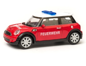 Mini Cooper S straż pożarna - model Welly skala 1:43