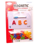literki  magnetyczne wielkie 26szt na karcie z tablicą suchościeralną