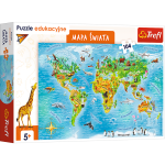 Trefl puzzle Edukacyjne - Mapa Świata 104 elementy