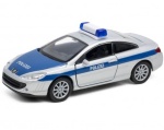 Peugeot 407 coupe polizei 1:34 - 39 model WELLY policja