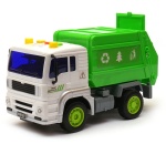 ciężarówka śmieciarka ze światłami i dźwiękami