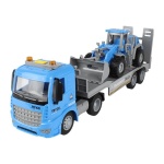 Duża ciężarówka laweta + spychacz z dźwiękiem i światłem