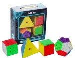 Zestaw rubika 4w1 kostka 5,5cm piramidka + sfera