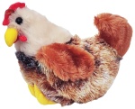 maskotka gdacząca kura Kokoszka jasna 25cm