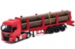 ciężarówka MAN TGX XXL 1:64 model WELLY  przewóz drewna