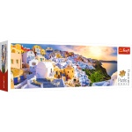 Panorama Santorini Grecja Zachód Słońca Trefl puzzle 1000 elementów