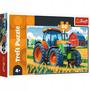 TREFL puzzle 60 Traktor ciągnik rolniczy na polu