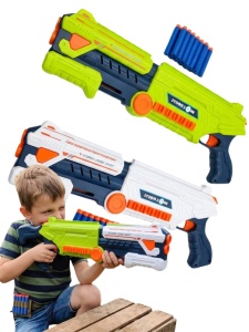 WIELKA Strzelba Shotgun na piankowe strzałki