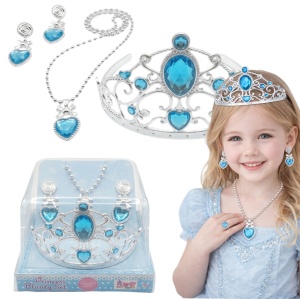 diadem klipsy kolczyki księżniczki klejnoty tiara Elsy