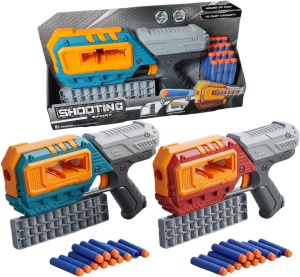 Wielki pistolet 30cm  z automatycznym magazynkiem 10 strzałów  - strzałki piankowe