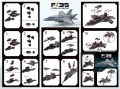model do składania z klocków myśliwiec F-35 skala 1:72 - klocki malowane