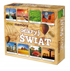 Adamigo MEMORY Odkryj Świat memo pamięć Ciekawe Miejsca Geografia