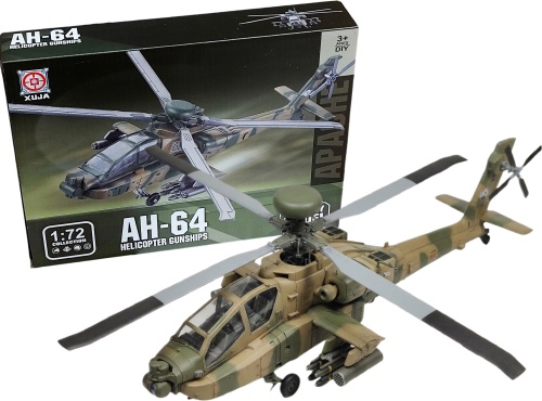 model do składania z klocków śmigłowiec AH-64 Apache skala 1:72 - klocki malowane