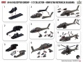 model do składania z klocków śmigłowiec AH-64 Apache skala 1:72 - klocki malowane