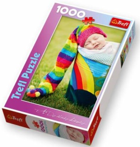 Trefl puzzle 1000 Dziecko w tęczowym wiaderku